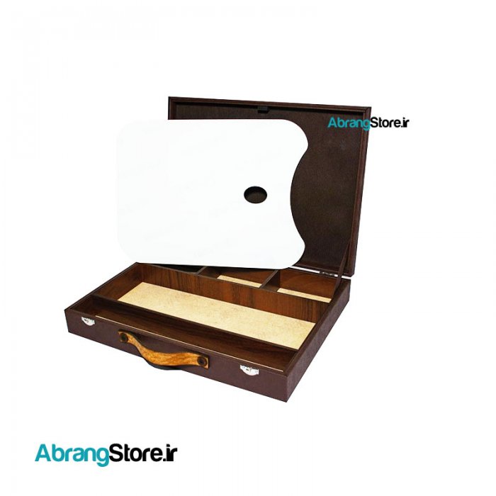 جعبه رنگ چوبی تک طبقه به همراه پالت چوبی | طرح جدید