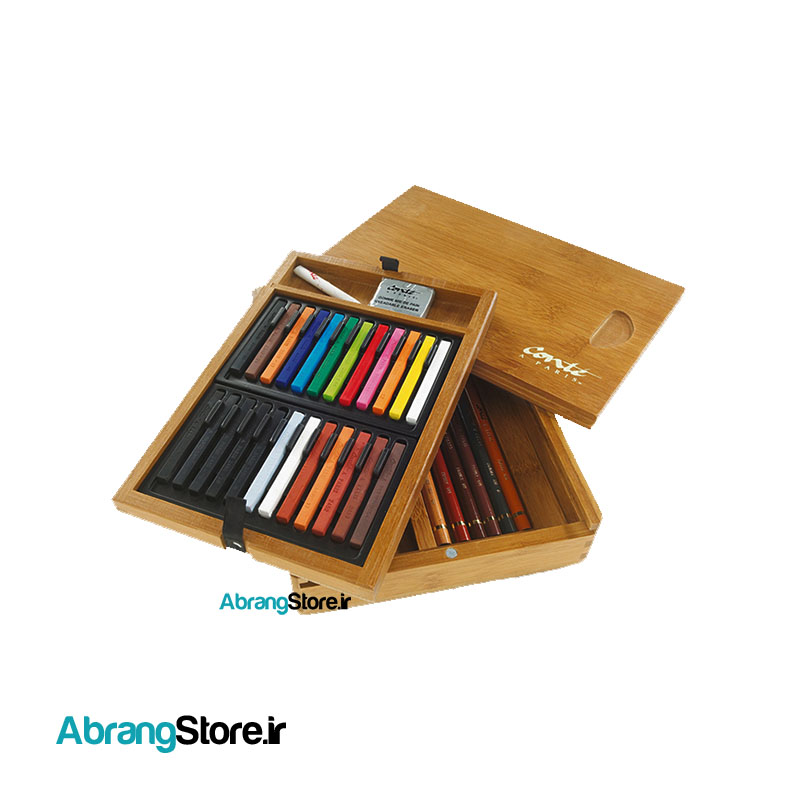 ست آرتیست ۳۰ تکه کنته پاریس جعبه چوبی | Conte a Paris Artist Wooden Box