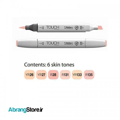 ماژیک تاچ براش ۶ رنگ پوست | Touch BrushMarker Skin Tone