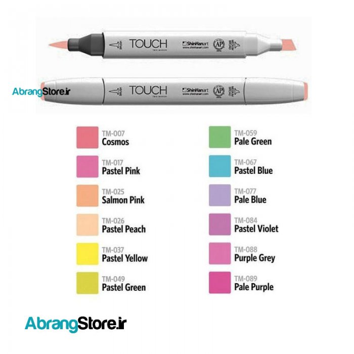 ماژیک تاچ براش ۱۲ رنگ پاستلی | Touch BrushMarker Pastel Set