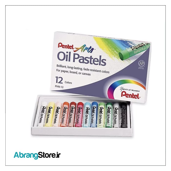 پاستل روغنی پنتل 12 رنگ | Pentel Oil Pastels