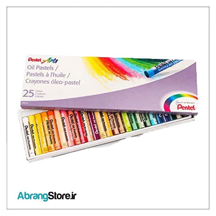 پاستل روغنی پنتل 25 رنگ | Pentel Oil Pastels