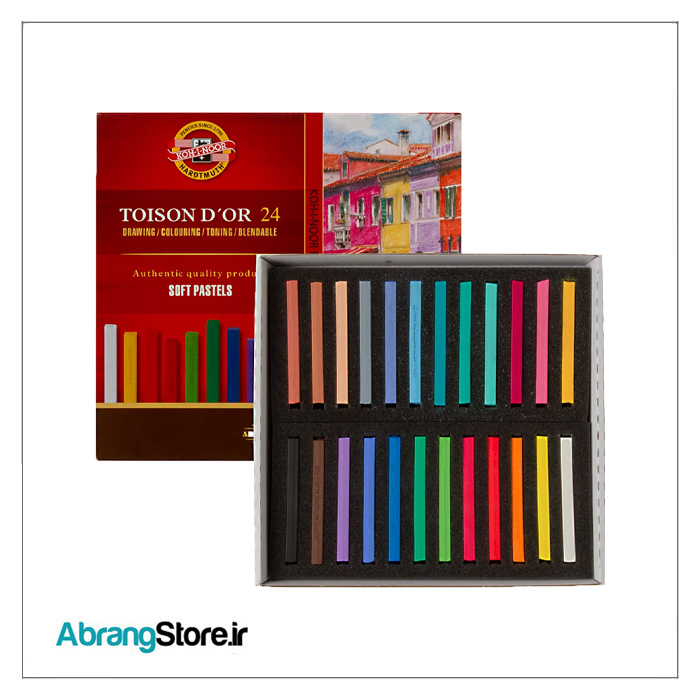 پاستل گچی تخت کوه نور ۲۴رنگ Koh-I-Noor Soft Pastels