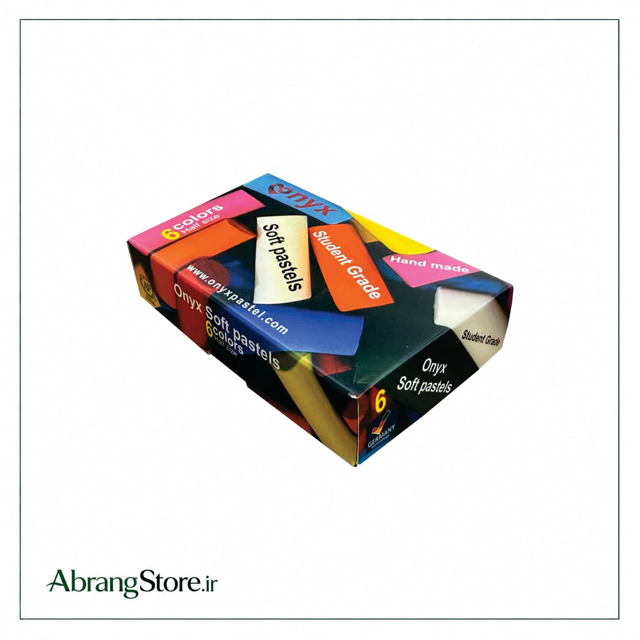 پاستل گچی دانش آموزی 6 رنگ نیمه | Onyx Half Soft Pastels
