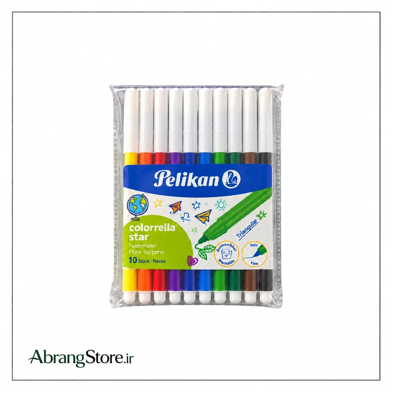 ماژیک رنگ آمیزی پلیکان 10 رنگ | Pelikan colorella star Fibre-tip pens
