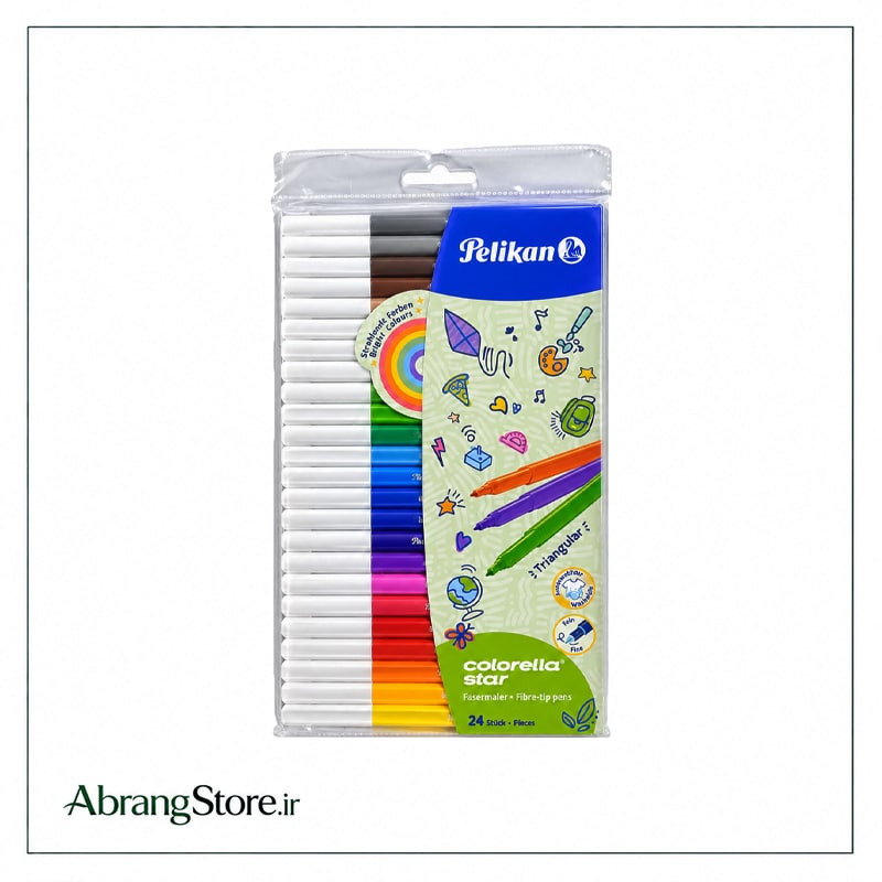 ماژیک رنگ آمیزی پلیکان 24 رنگ | Pelikan colorella star Fibre-tip pens